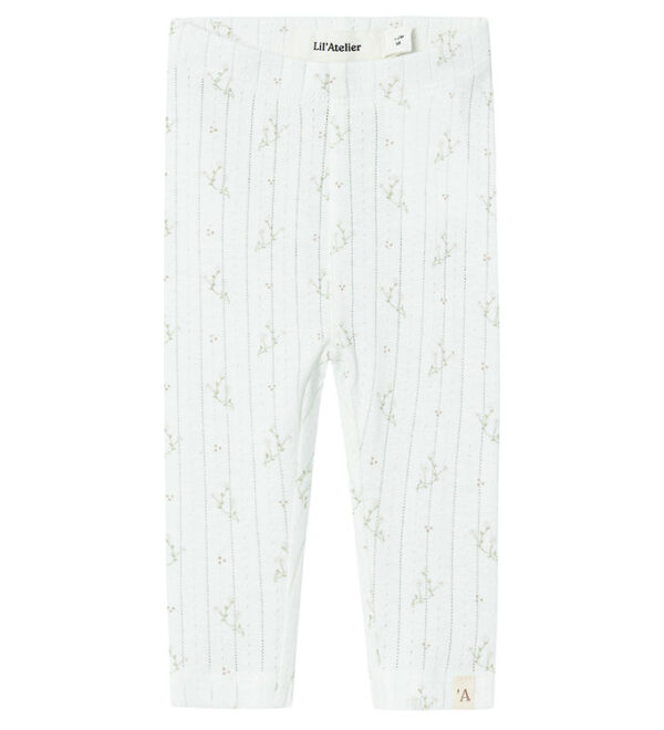 Lil Atelier Leggings - Nbfrachello - Coconut Milk M Blomster