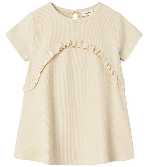 Lil Atelier Kjole - Rib - Nmfjolene - Bleached Sand M Struktur