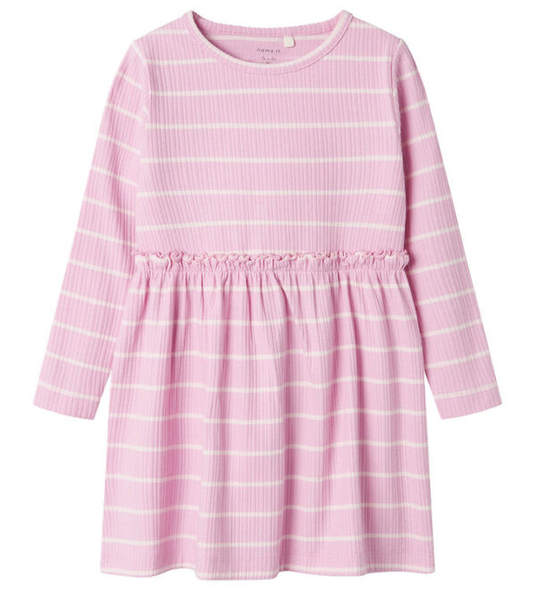 Name It Kjole - Rib - Nmfkianna - Pastel Lavenderfestival Bloom