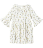 Lil Atelier Kjole - Rib - Nmfgavo - Coconut Milkyellow Flower