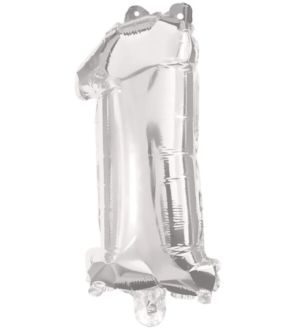 Decorata Party Foileballon - 85 Cm - No 1 - Sølv