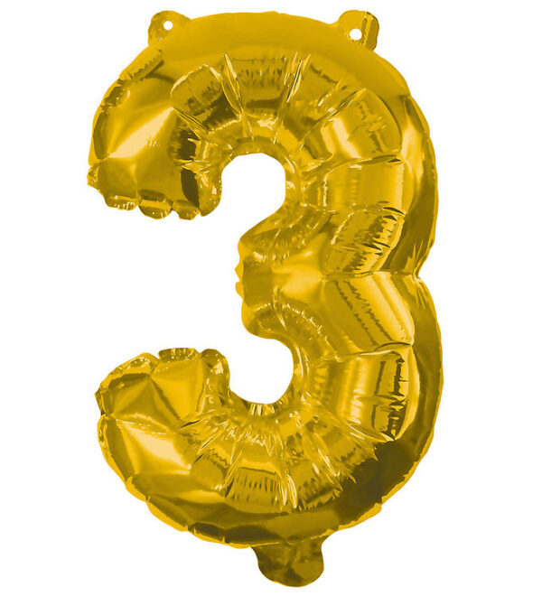 Decorata Party Foileballon - 85 Cm - No 3 - Guld