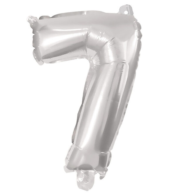 Decorata Party Foileballon - 95 Cm - No 7 - Sølv