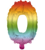 Decorata Party Foileballon - 95 Cm - No 0 - Rainbow