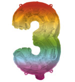 Decorata Party Foileballon - 95 Cm - No 3 - Rainbow