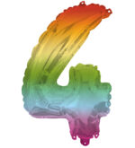 Decorata Party Foileballon - 95 Cm - No 4 - Rainbow