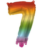 Decorata Party Foileballon - 95 Cm - No 7 - Rainbow