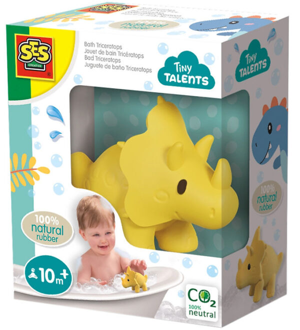 Ses Creative Badedyr - Triceratops - Naturgummi