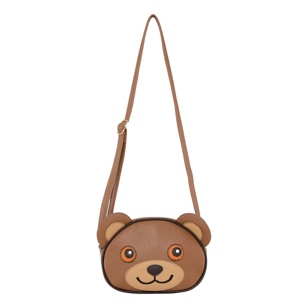 Teddy Bear Crossbody Taske i Brun - Molo hos Babysam.dk